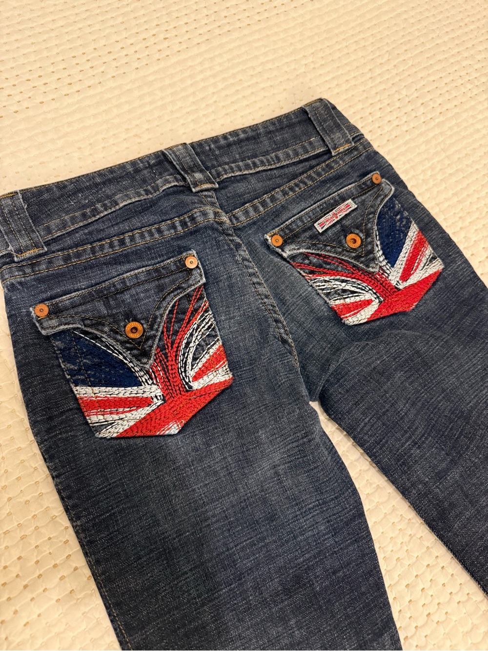 Hudson Jeans Union Jack Flap Pocket Bootcut Flare Jeans Size 28